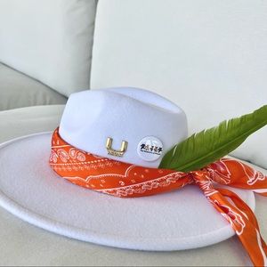 UM Canes | Fedora Wide Brim Hat | University of Miami | Perfect for Game Day